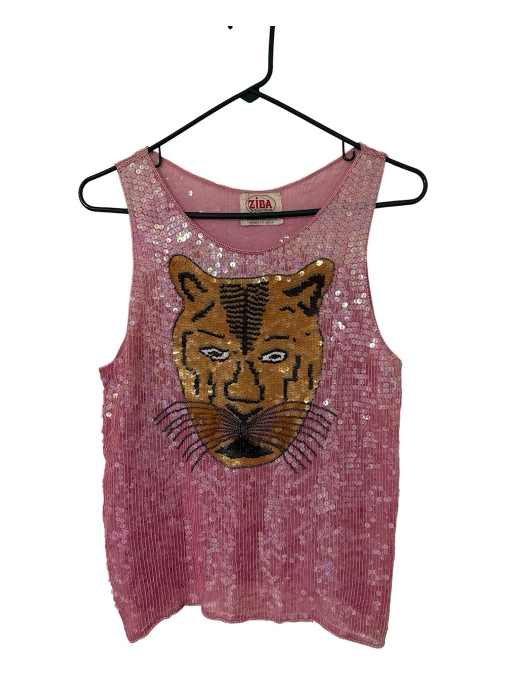 Sequin 100% Silk Tank Top